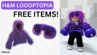 How To Get Free Items in Loooptopia | H&M Goggles & Puffer Jacket | Roblox