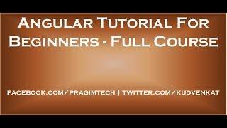 Angular tutorial for beginners