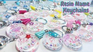 I made 33 Resin Name Keychains for my kids ^^ | Resin Art | Resin Crafts | DIY Gifts | Business Idea