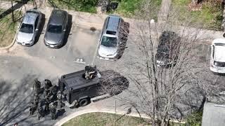 Aerial video is of MCPD Swat Team with a barricade situation in Olney, Maryland on April 3, 2023