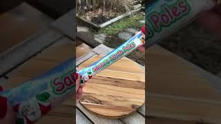 Santa’s North Poles Marshmallow Poles  #shorts #candy #asmr #satisfyingvideo #candyopeningvideo