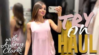 See Through T-SHIRTS Try On Haul With Aubrey Clarke  | 4K Transparent Try On Haul 2024 