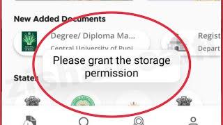 DigiLocker Fix Please Grant the storage permission Problem Solve