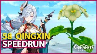 58 Qingxin Locations FAST & EFFICIENT Farming Route Shenhe Ascension Materials Genshin Impact