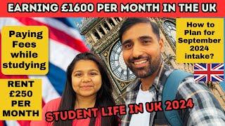 Student Life in UK 2024 | Life after finding a JOB | Earning up to £1600 per month & paying Fees!