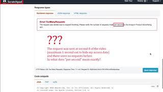 Amazon PA API 5.0 issue: Status Code: 429 Error Type: TooManyRequests