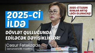 2025-ci ildə dövlət qulluğuna dəyişikliklər barədə