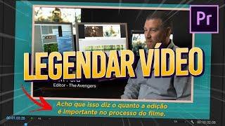 O JEITO MAIS FÁCIL de FAZER LEGENDAS no ADOBE PREMIERE!