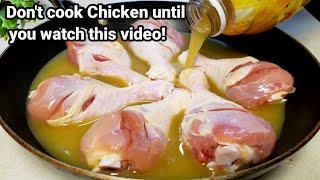 Cook the chicken this way the result is amazing!!! Everyone was stunned after trying it!