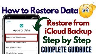 How to Restore Data From iCloud backup step by step complete guide