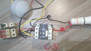 CONTACTOR WIRING WITH PHOTOCELL(SENSOR)STREET LIGHT (many lighting)