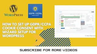 How to set up GDPR/CCPA Cookie Consent with Wizard Setup for WordPress