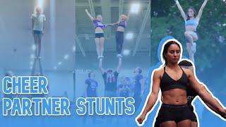 3 minutes of jaw dropping cheerleading partner stunts!
