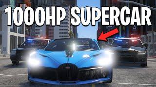 Running From Cops with 1000HP Supercar in GTA 5 RP