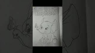 I made this beautiful elephant||#artist #elephant #drawing #shorts