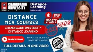 Chandigarh University MCA Admission | Complete Details | CU Distance Admissions | MCA From CU