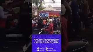 Momen Penangkapan Pelaku Nark*ba Di Jalan, Netizen Fokus Pada Wanita Di Mobil