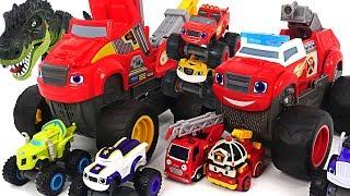 Blaze and the Monster Machines Transforming Fire Truck! Defeat the dinosaurs! #DuDuPopTOY