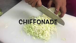 Vegetable Cutting  : Chiffonade