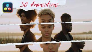 Torn Paper Transitions | Davinci Resolve | 30 Transitions