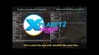 X-plane 12 Checklist feature tutorial