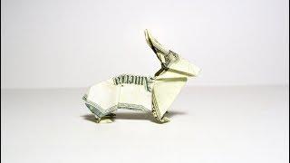 Money Rabbit Origami Animal Dollar Tutorial DIY Folded No glue and tape