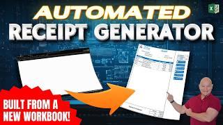 How To Build An Automated Receipt & Invoice Generator In Excel From A Blank Workbook