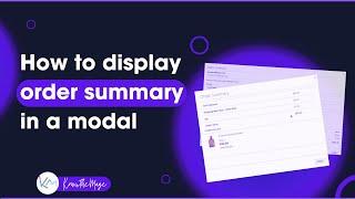 How to display order summary in a modal in Magento 2 #magento2 #magentocommerce #checkout #order