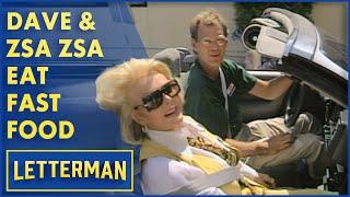 Dave And Zsa Zsa Gabor Eat All The Fast Food In Los Angeles | Letterman