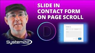 Divi Theme Slide In Contact Form On Page Scroll 
