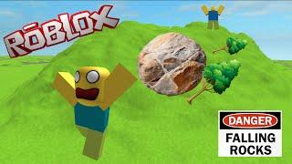 ROBLOX ROLL A ROCK DOWN THE HILL