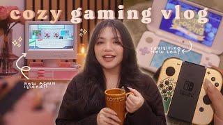 cozy winter gaming vlog ️ starting a new ACNH island & some chatty channel updates 