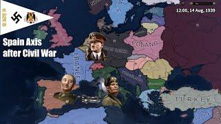 Hoi4 What if Spain Joined the Axis after the Civil War ? | Timelapse 1936 - 1950