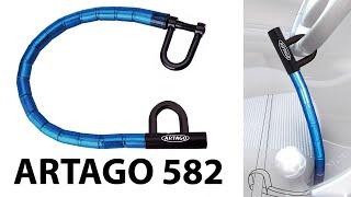 Artago 582/B: Antirrobo Coche, Volante Asiento, Universal, Articulado, Cerradura anti-taladro.