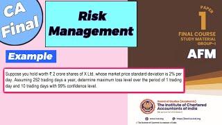 Example | Risk Management | CA Final ICAI Module Illustration|Practical Que. #cafinal #icaimodule