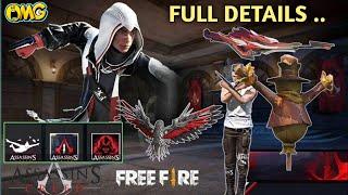 Free Fire New Assassin`s Creed Event All Items Full Details | Assassin´s Creed Confirm Event 2022