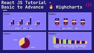 React JS Tutorial - Basic to Advance   Highcharts  ||  HighCharts Implementation in React Project