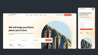 Responsive Real Estate website in HTML CSS and JavaScript | How to create  website  in html css