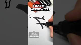 How To Draw ️4 Types of ‚F’ Graffiti Tag Letters | #drawing #tutorial #graffiti