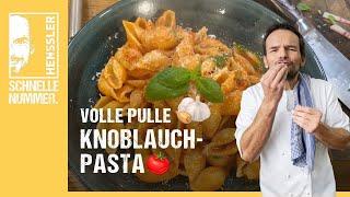 Schnelles Pasta mit Tomaten-Knoblauch-Sauce Rezept von Steffen Henssler | Günstige Rezepte