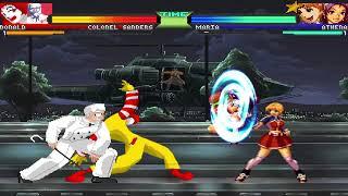 MUGEN Request: Ronald McDonald and Colonel Sanders VS Athena Asamiya and Maria Shinzaki (Fernando)