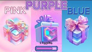 Pink Purple Blue #chooseyourgift #3giftbox #gift #quiz #challenge