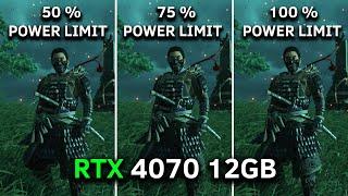 RTX 4070 12GB | Power Limit 50% vs 75% vs 100% | Finding the Best Power Limit | 2024