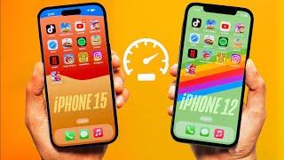 iOS 17.5 iPhone 15 vs iPhone 12 - Speed Test