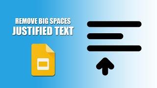 How to remove big spaces in justified text google slides