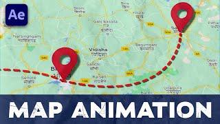 How to Create Map Animation in After Effects 2022 | EZEdit