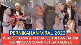 Viral Istri Pertama & Kedua Hadiri dan Restui Suami Menikah Ketiga Kalinya