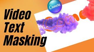 video text masking with colorful smoke | Canva tutorial