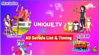 Unique TV cartoon & Serial list and timing | unique tv schedule | unique tv dd free dish 