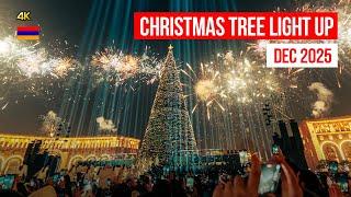 Yerevan Christmas Tree Lighting 2025 | Magical Holiday Atmosphere in Armenia